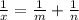 \frac{1}{x}= \frac{1}{m}+ \frac{1}{n}