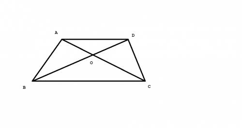 Надо диагонали трапеции abcd с основаниями ad и bc пересекаются в точке o. найдите площадь треугольн