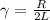 \gamma = \frac{R}{2L}