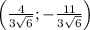 \left(\frac{4}{3 \sqrt{6} }; -\frac{11}{3 \sqrt{6}}\right)