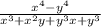 \frac{ x^{4} - y^{4} }{ x^{3} + x^{2} y+ y^{3} x+ y^{3} }