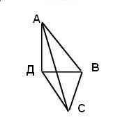 Вравнобедренном прямоугольном треугольнике один из катетов лежит в плоскости a, а другой образует с