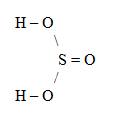 Ссоставте структурную формулу сернистой кислоты