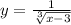 y= \frac{1}{ \sqrt[3]{x-3} }