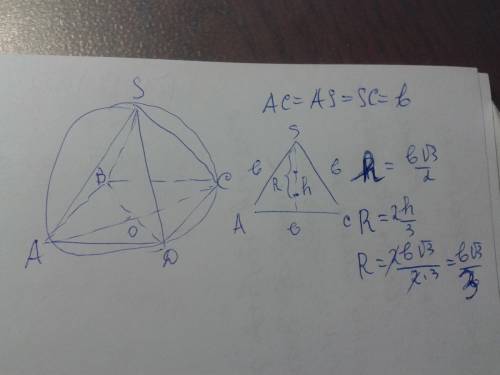 Cфера касается боковых ребер правильной четырехугольной пирамиды и ее основания .определить рпадиус