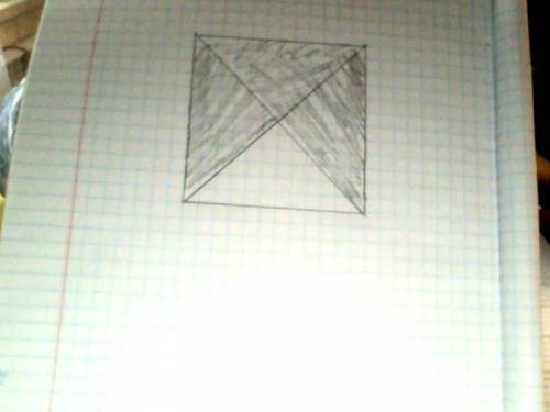 Начерти квадрат, длина диагонали которого 8 см. закрась третью часть этого квадрата. !