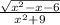 \frac{ \sqrt{ x^{2} -x-6} }{ x^{2} +9}