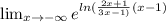 \lim_{x \to -\infty} e^{ln( \frac{2x+1}{3x-1)}(x-1)}