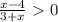 \frac{x-4}{3+x}\ \textgreater \ 0