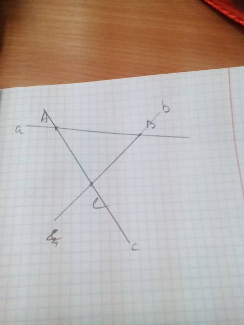 Отметьте три точки, не лежащие на одной прямой. через каждые две точки проведите прямые, а)сколько п