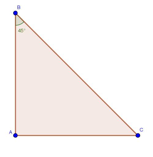 Втреугольнике abc: ac=11, угол b = 45 градусов, ab/bc=1/корень из 2. найти сторону ab, площадь треуг