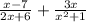 \frac{x-7}{2x+6} + \frac{3x}{ x^{2} +1} \\