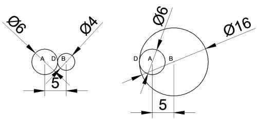 Диаметр окружности с центром в точке а равен 6 см. расстояние между точками а и в равно 5. точка d -
