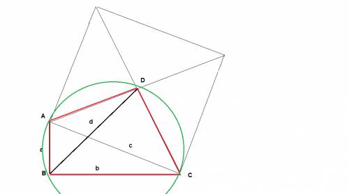 Довжини катерів прямокутного трикутника дорівнюють a і b.зовні трикутника но його гіпотенузі як на с