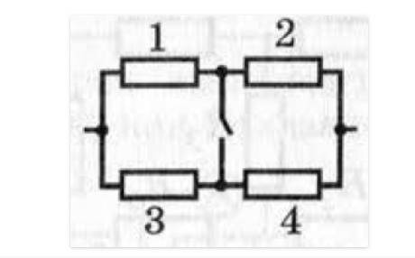25 , если каково сопротивление цепи при разомкнутом и замкнутом ключе? r1=r4=600ом, r2=r3=1,8 ком