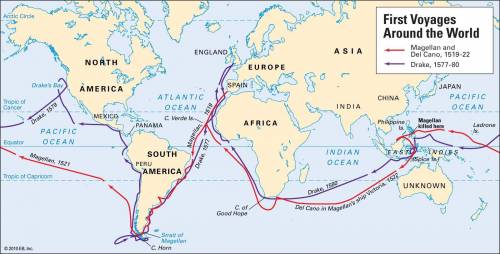 1)определите, из каких стран начались эти экспедиции. 2)укажите, какие океаны они пересекли. 3)устан
