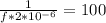 \frac{1}{f*2* 10^{-6} } =100