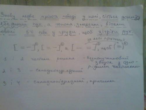 Зробити повний синтаксичний розбір речення знову ледве мріють лебеді у полі, сіється донизу лебедини