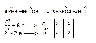 Решите методом электронного ph3+hclo3=h3po4 + hcl