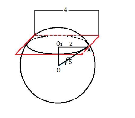 Стороны квадрата касаются сферы. найдите расстояние от плоскости квадрата др центра сферы , если сто