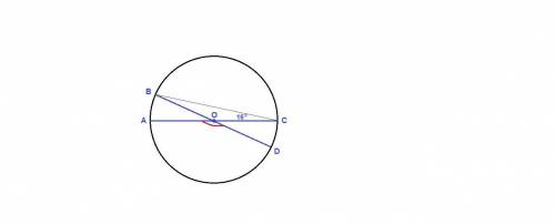 Отрезки ас и bd-диаметры окружности с центром о.угол асв равен 16°.найдите угол аоd.ответ дайте в гр