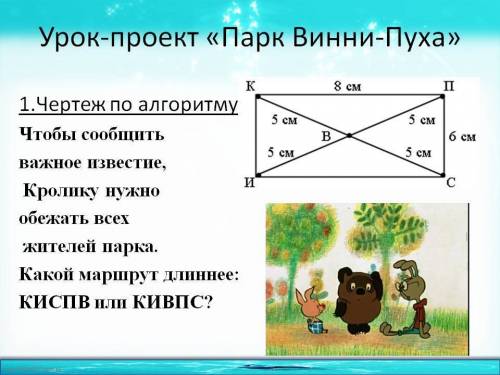 Обозначим маршруты буквами. чтобы сообщить важное известие, кролику нужно обежать всех жителей парка