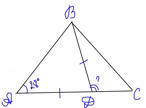 Втреугольнике авс проведен отрезок вд так,что вд=ад, точка д принадлежит отрезку ас а) найдите угол