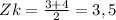 Zk= \frac{3+4}{2}=3,5