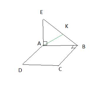 Abcd - квадрат, ae - перпендикуляр к плоскости квадрата. к принадл. eb. докажите,что вс перепендикул