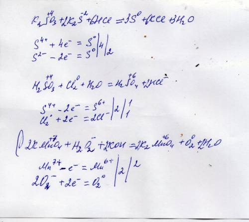 Методом ионно-электронного найти коэффициенты в уравнениях реакций: 347) k2so3 + k2s + hcl = s + kcl