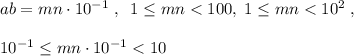 ab=mn\cdot 10^{-1}\; ,\; \; 1\leq mn