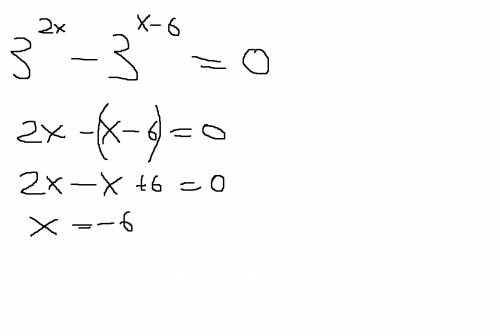 3^2х-3^х-6=0 . распишу 3 в степени 2х-3 в степени х-6=0