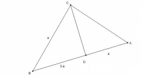 Основание d высоты cd треугольника abc лежит на стороне ab причём ad=bc найдите ac если ab=3 cd = √3