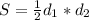 S= \frac{1}{2}d_1*d_2