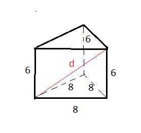 Периметр основи правильної трикутної призми дорівнює 24см. обчислітьдіагональ бічної грані, якщо її