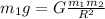 m_1g=G \frac{m_1m_2}{R^2}