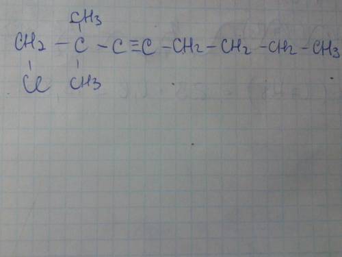 1-хлор-2,2-диметилоктин-3 структурная формула