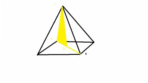 Висота правильної чотирикутної піраміди 3см, а сторона її основи - 12см. знайдіть довжину бічного ре