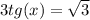 3tg(x) = \sqrt{3}