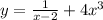 y=\frac{1}{x-2}+4x^3