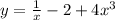 y=\frac{1}{x}-2+4x^3