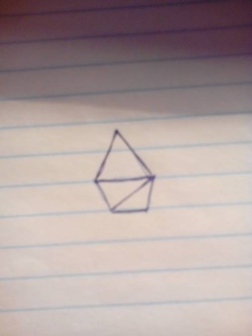 Как раздеоить пятиуголльник на 3 триугольника разными
