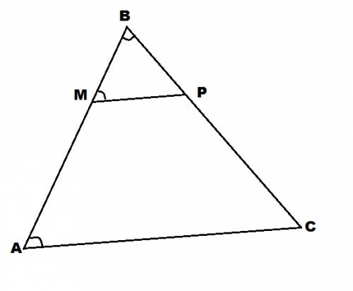 Точки м и р лежат соответственно на сторонах ав и св треугольника авс, причём мр ас. найти длину отр