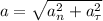 a= \sqrt{a_{n}^{2}+a_{\tau}^{2}}