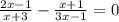 \frac{2x-1}{x+3} - \frac{x+1}{3x-1} =0 \\