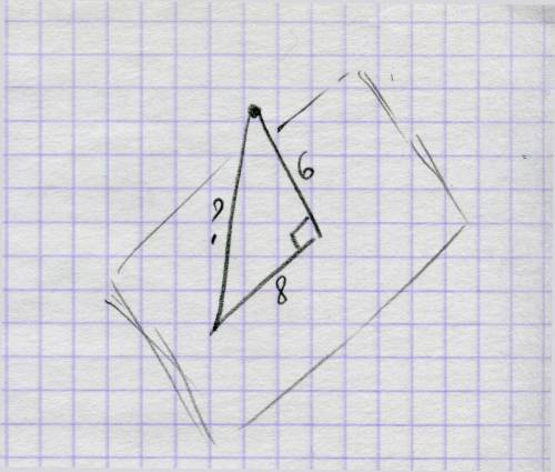 На плоскость из одной точки проведены наклонная и перпендикуляр длиной 6 см найдите длину наклонной