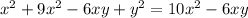 x^{2} +9 x^{2} -6xy+ y^{2} =10 x^{2} - 6xy