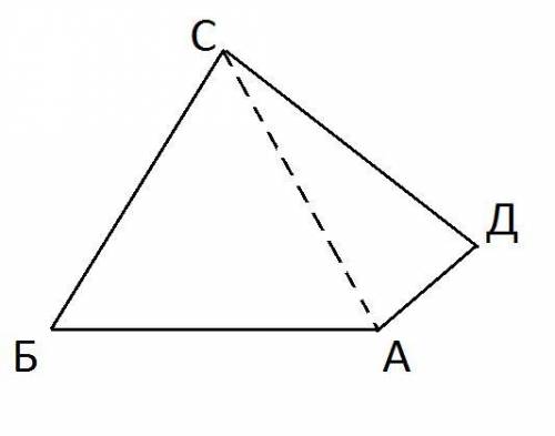 5) в четырехугольнике abcd стороны ab, bc и cd равныпо длине. угол abc равен 60°, угол bcd прямой. н