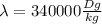\lambda=340000 \frac{Dg}{kg}