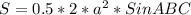 S=0.5*2*a^2*SinABC